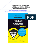 Download Product Analytics For Dummies Amplitude Special Edition Brittany Fuller Anastasia Fullerton all chapter