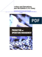 Download Production And Operations Management 5Th Edition S N Chary all chapter