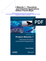 Product Maturity 1 Theoretical Principles and Industrial Applications 1St Edition Franck Bayle All Chapter