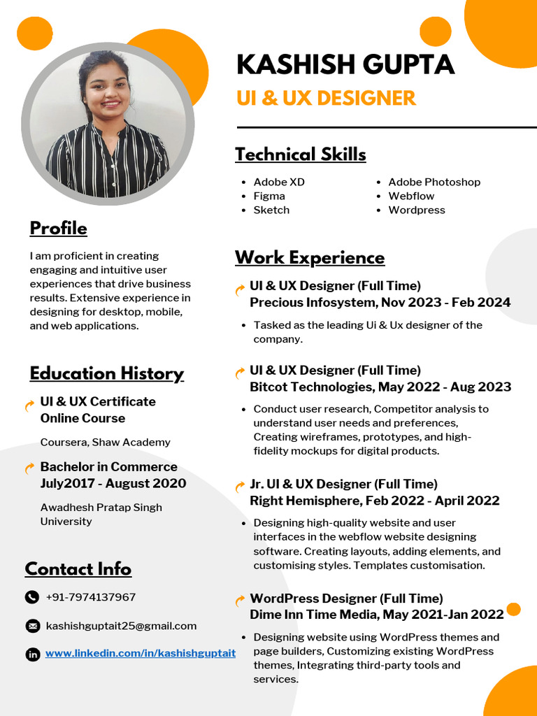 UI & UX _ Kashish Resume | PDF | Mobile App | Websites