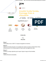 Jow - Imprimer Recette Crostini Truite Fumée, Fromage Frais & Ciboulette