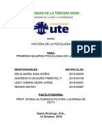 Trabajo Sobre Primeras Mujeres Psicólogas de La Historia