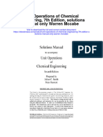 Unit Operations of Chemical Engineering 7Th Edition Solutions Manual Only Warren Mccabe All Chapter