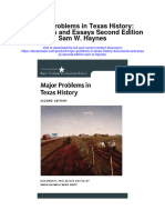 Major Problems in Texas History Documents and Essays Second Edition Sam W Haynes Full Chapter