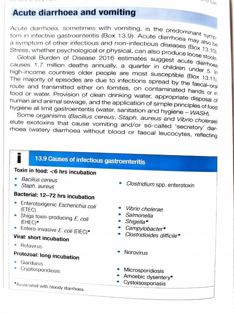 Diarrhoea in Medicine | PDF | Diarrhea | Medicine