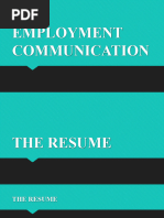 Employment Communication