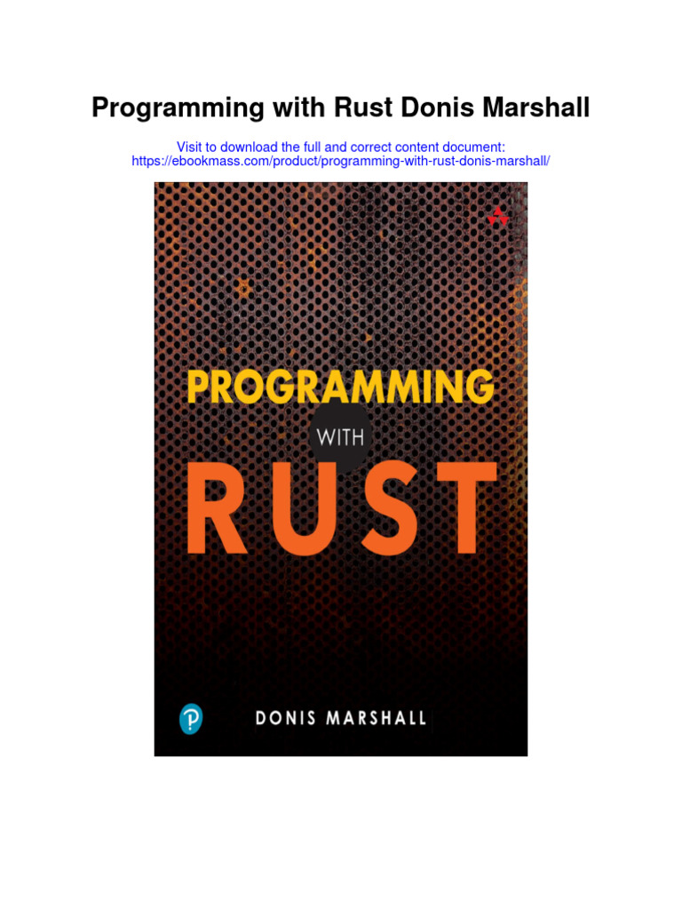Programming With Rust Donis Marshall All Chapter | PDF | Functional ...