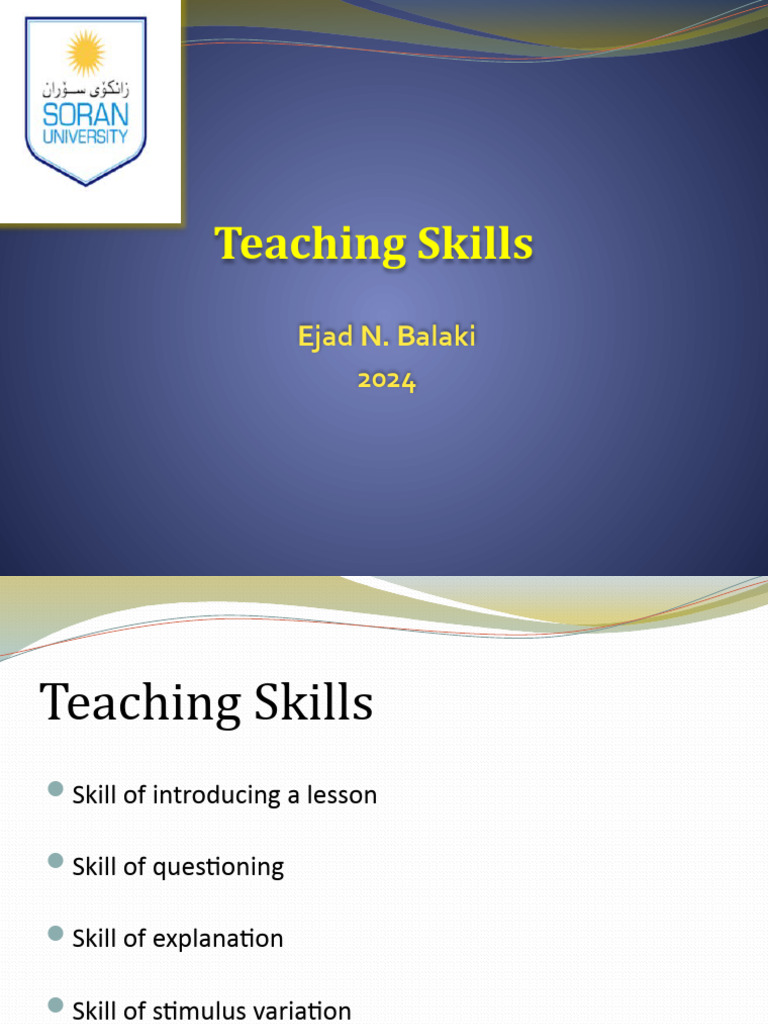 Teaching Skills Pdf