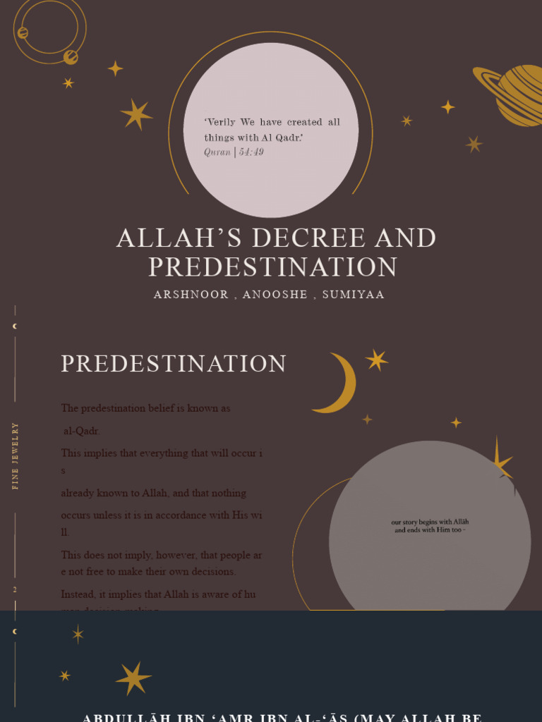 Understanding Allah's Decree and Free Will | PDF | Free Will | God