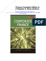 Corporate Finance Canadian Edition 4 More Prof Stephen A Ross Author Full Chapter
