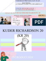 Kuder Richardson 20 Grupo 2