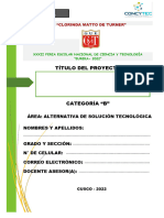 Fencyt Informe Alternativa de Solución Tecnológica