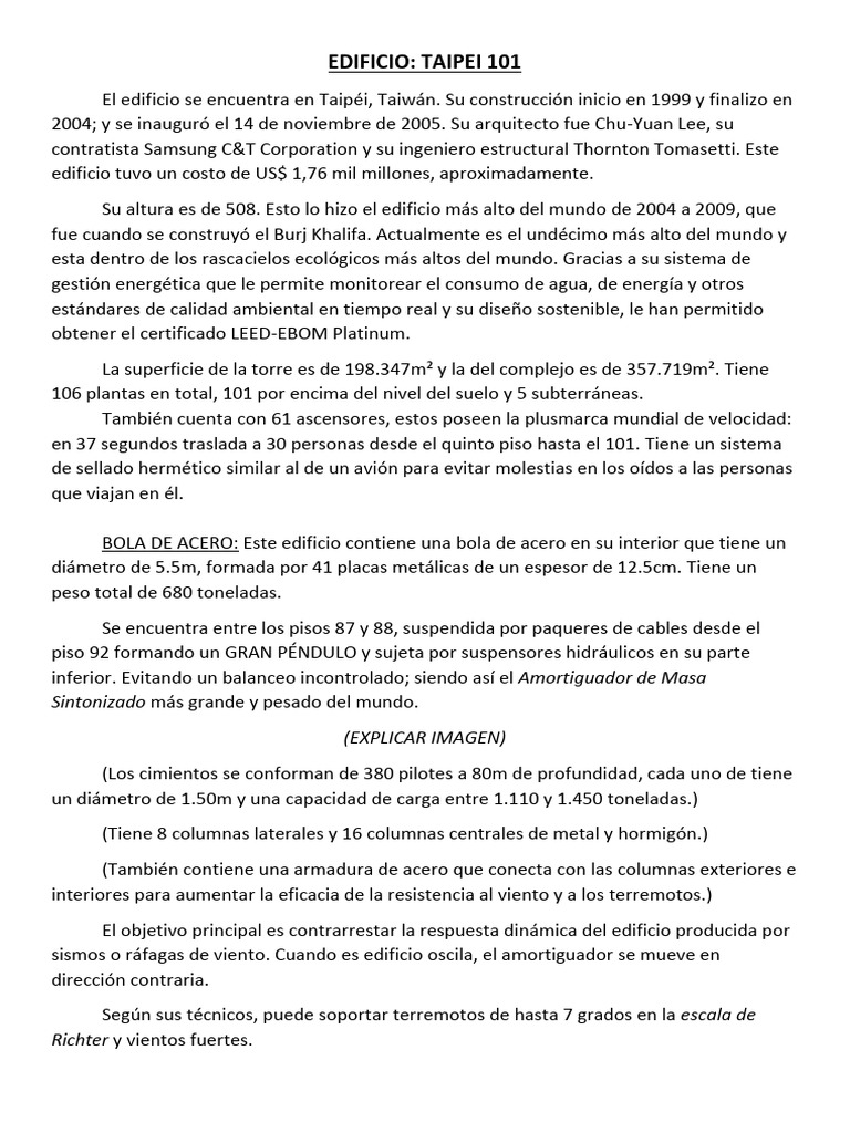 Tapei 101 | PDF | Ingeniero civil