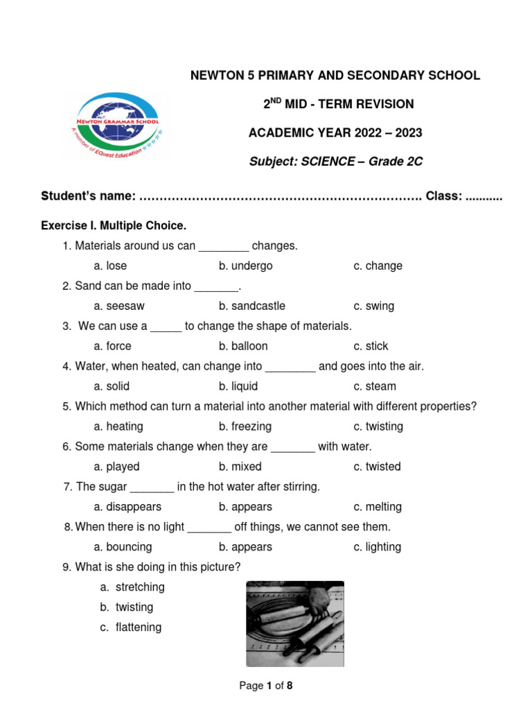 2C Science Kỳ 2 | PDF | Water | Ice
