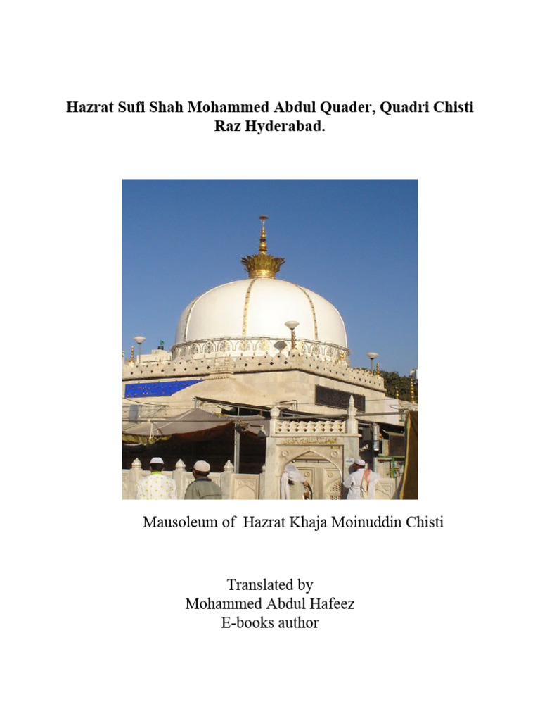 Hazrat Sufi Shah Mohammed Abdul Quader Quadri Chisti Raz Hyderabad