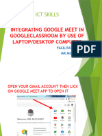Integrating Google Meet in Google Classroom