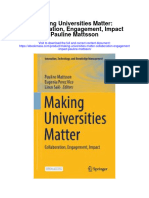 Download Making Universities Matter Collaboration Engagement Impact Pauline Mattsson full chapter