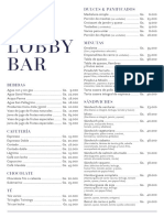 Menú Lobby Bar 2024