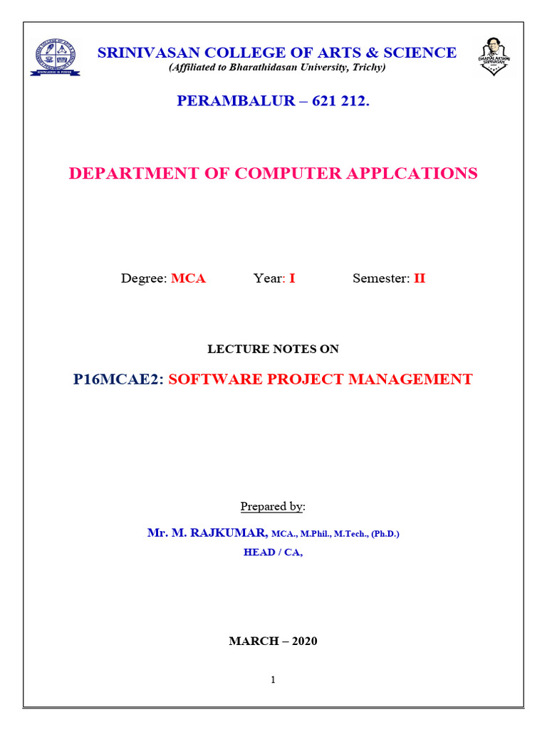 SPM Notes | PDF | Project Management | Risk
