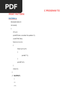 C Program To Print Pattern