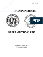 Marine Corps Institute: Order Writing Clerk