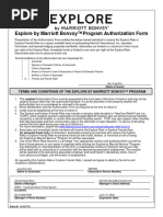 Explore Program Authorization Form | PDF | Marriott International ...