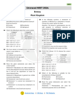 Plant Kingdom - Practice Sheet - Ummeed Neet 2024