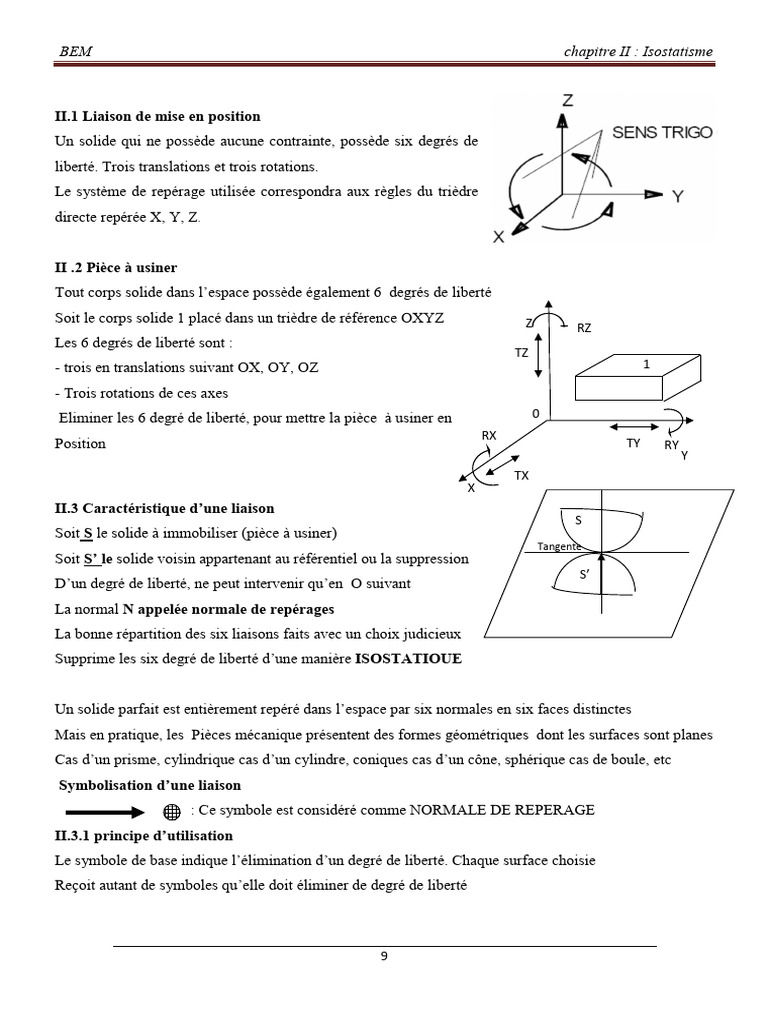 Isostatisme et Mise en Position | PDF | Mécanique | Ingénierie mécanique