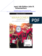 Management 14Th Edition John R Schermerhorn Full Chapter