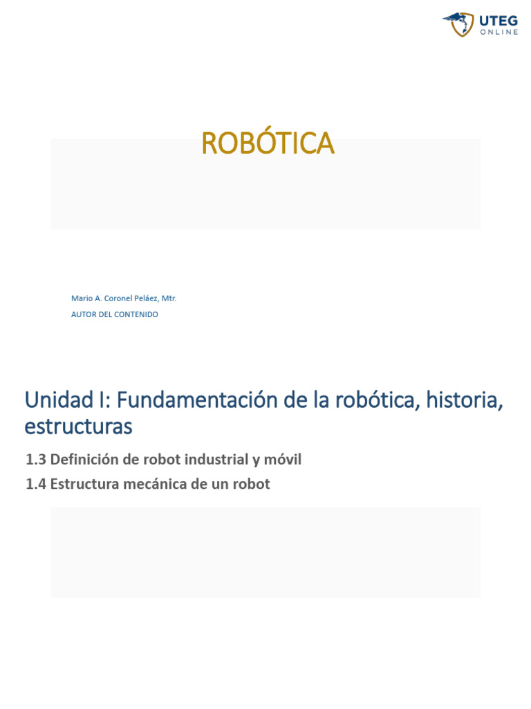 Fundamentos de Robótica Industrial | PDF | Robot | Robótica