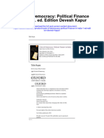 Download Costs Of Democracy Political Finance In India 1 Ed Edition Devesh Kapur full chapter