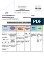 PLANO DE RECUPERAÇÃO 9º A - 1 Bimestre