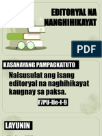 Aralin 7 Editoryal Na Nanghihikayat