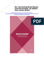 Brand Gender Increasing Brand Equity Through Brand Personality 1St Edition Theo Lieven Auth Full Chapter