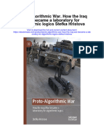 Download Proto Algorithmic War How The Iraq War Became A Laboratory For Algorithmic Logics Stefka Hristova all chapter