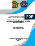 Best Practice Metode Star: Pembelajaran PJBL Materi Teks Rosedur Dengan Memanfaatkan Aplikasi Canva