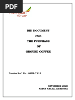 Tender Document For Ground Coffee