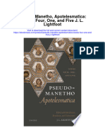 Download Pseudo Manetho Apotelesmatica Books Four One And Five J L Lightfoot all chapter