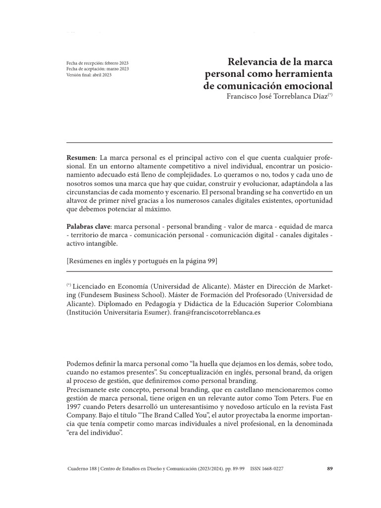 Importancia de la Marca Personal en el Éxito | PDF | Marca | Marketing