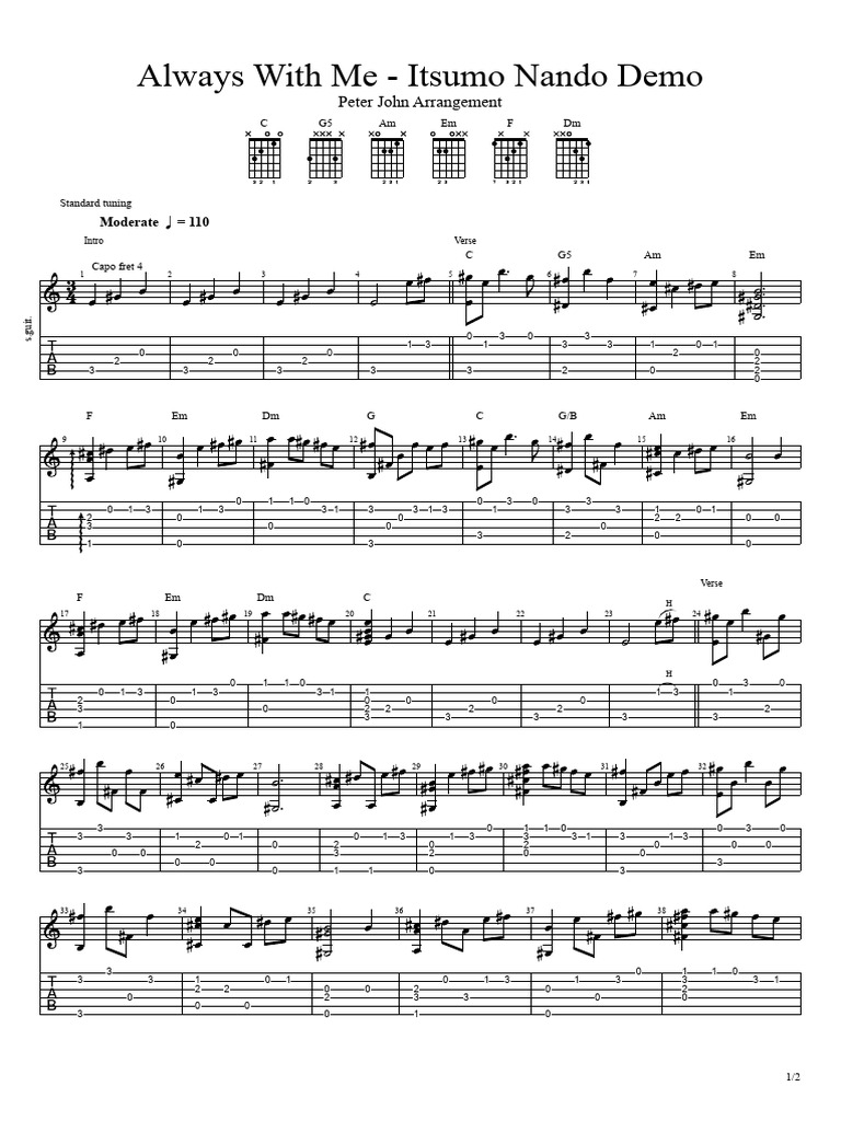 Spirited Away Itsumo Nando Demo Peter John Arrangement 