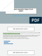 Evidence-based practice (EBP)- INTRODUCTION AND STEP 1