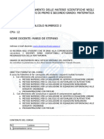 Calcolo Numerico 2 - Docente de Stefano Mario