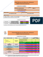 Planeacion Academica - METODOLOGÍA DE LA INVESTIGACIÓN (YCC)