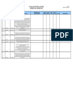 Planilla Control Acciones Correctivas y Preventivas IMPLEMENTADA