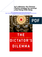 The Dictators Dilemma The Chinese Communist Partys Strategy For Survival Zhong Guo Gong Chan Dang Full Chapter