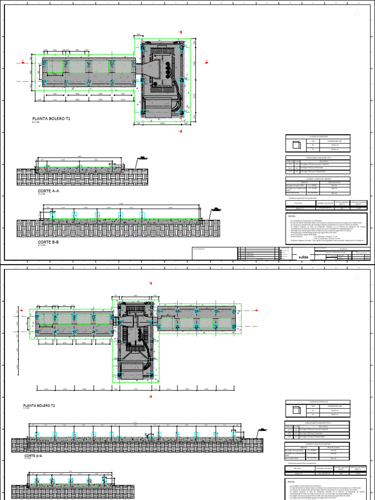 Plano de Fundaciones Tipo BESS | PDF | Hormigón | Infraestructura