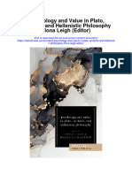 Psychology and Value in Plato Aristotle and Hellenistic Philosophy Fiona Leigh Editor All Chapter