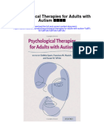 Psychological Therapies For Adults With Autism All Chapter
