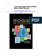 Psychology and The Legal System Ninth Edition Edith Greene All Chapter