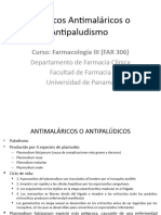 FAR 306 FARMACOLOGÍA III Fármacos Antimaláricos o Antipaludismo (1)
